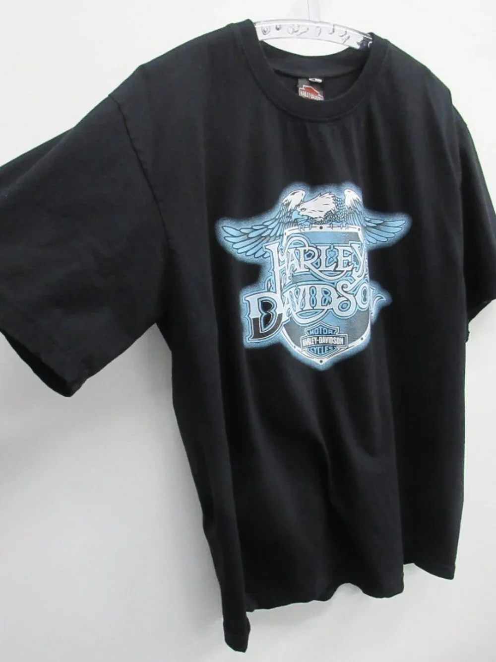 HARLEY-DAVIDSON T-SHIRT BANGKOK THAILAND MENS XXL BLUE EAGLE BAR & SHIELD BLACK